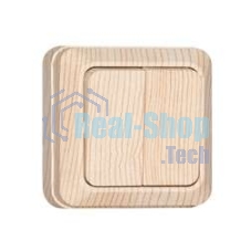 Выключатель 2-кл. ОП Олимп 10А сосна UNIVersal 5560834