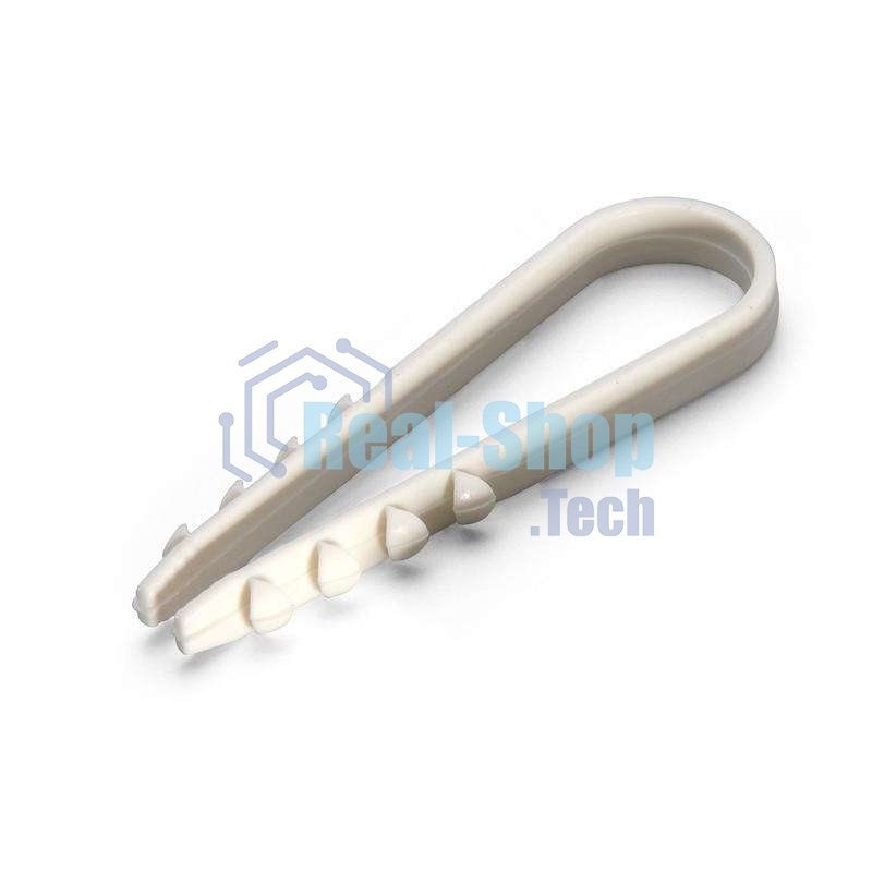 Дюбель-хомут Fortisflex ДХ 19-25 нейлон белый (уп. 100 шт)