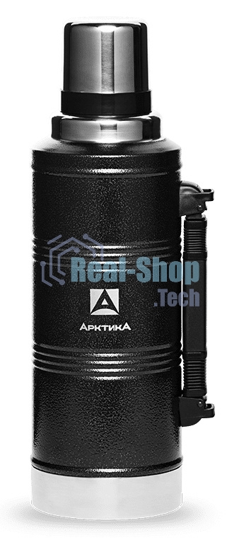 Термос Арктика 106-2200Р черный, узкое горло 2,2 л + ручка Узкое горло, 2,2 л, американский дизайн, ударопрочное, износостойкое покрытие 