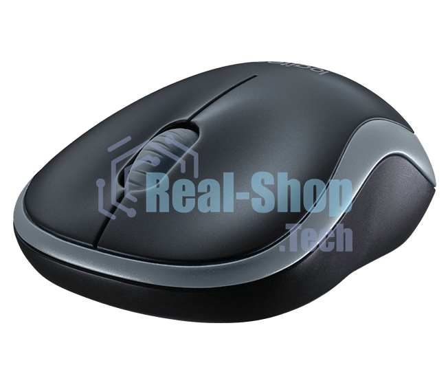 Мышь беспроводная Logitech M185 серый/черный, 1000 dpi, радиоканал, USB, кнопки - 3