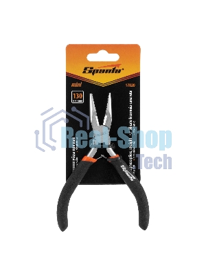 Длинногубцы Sparta Mini, 130 мм, никелированные, прямые, авторазжим