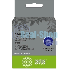 Картридж ленточный Cactus CS-D1-43610 6мм, черный шрифт, прозрачный фон, 7м для DYMO LM 160, 210D, 280, PnP, 420P, 500 TS; Rhino Pro 6000, 5200, 4200
