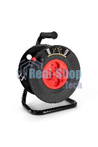 Удлинитель на катушке ExeGate industrial ECS-10-2-25 (4 евророзетки, IP20, 25 м, защита от детей, защита от перегрузки, 2х1,0 мм2, 10А/2.3 кВт)