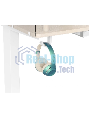 Стол для компьютера Cactus CS-EDL-DWT столешница ДСП светлый дуб каркас белый 120x71x60см