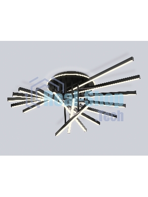 Потолочный светодиодный светильник Ambrella light FL6292 BK черный 160W 3000K-6400K 1100*790*315 (ПДУ ИК)