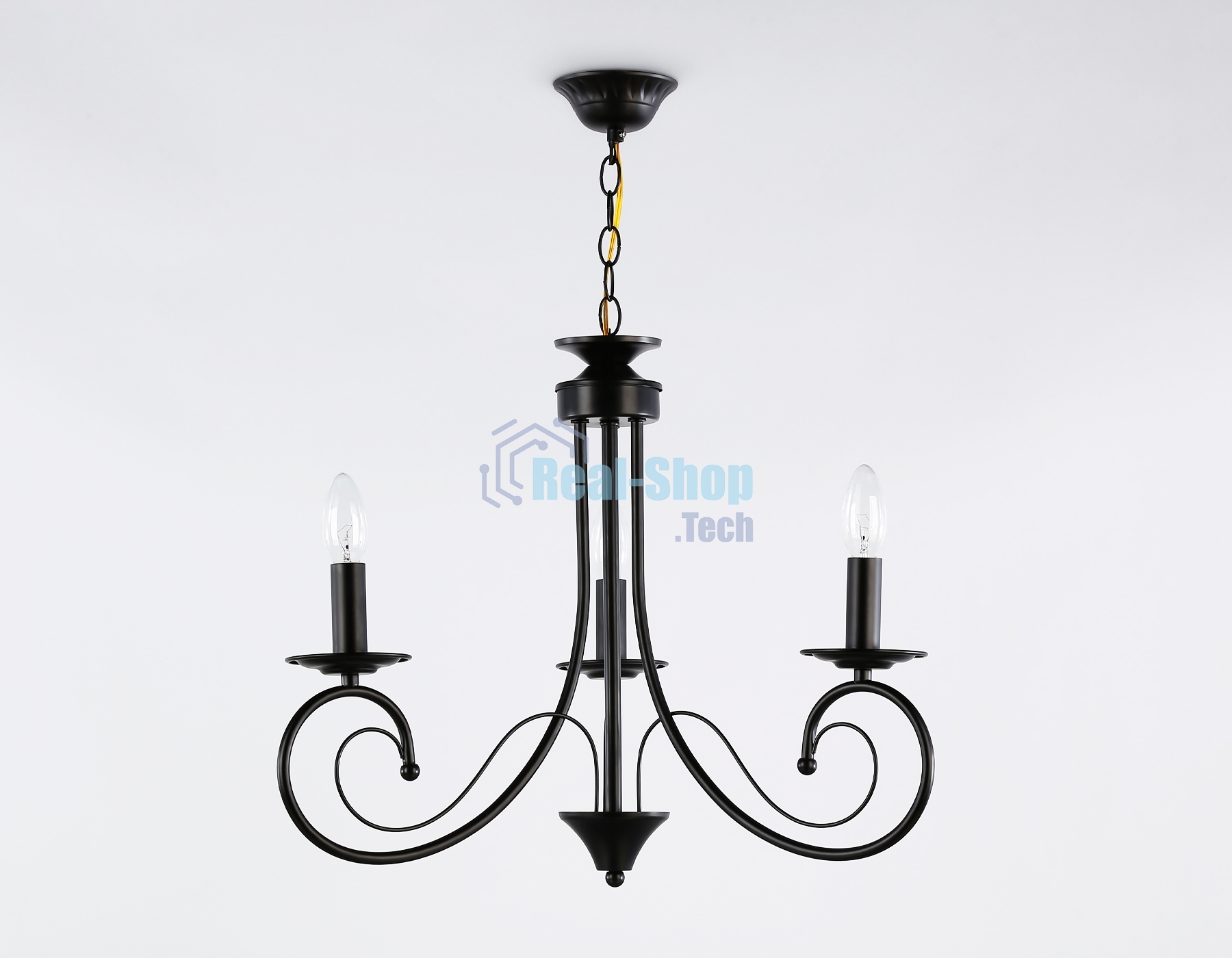 Светильник Ambrella light TR9606/3 BK черный E14/3 max 40W D560*650