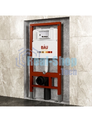 Комплект BAU 6 в 1: инсталляция BAU PRO, унитаз подвесной торнадо Bau Dream Hurricane-2, сиденье дюропласт микролифт, клавиша BAU Hotel, белый глянец