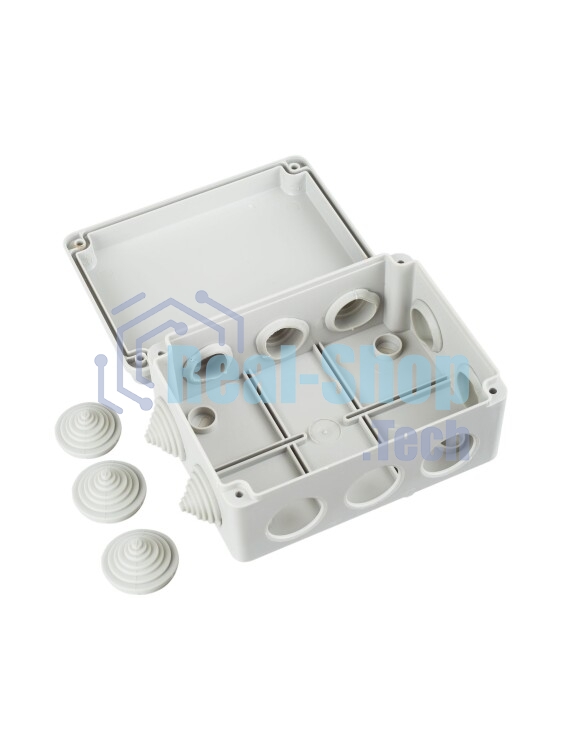 Коробка КМ41241 распаячная IEK UKO10-150-110-070-K41-44 для о/п 150х110х70 мм IP44 (RAL7035, 10 гермовводов)