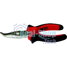 Длинногубцы Matrix NICKEL, 160 мм, изогнутые никелированные, двухкомпонентные рукоятки