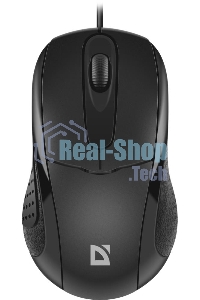 Мышь проводная Defender Standard MB-580 черный, 1000 dpi, USB, кнопки - 3