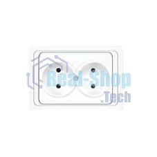 Розетка 2-м СП Валери 16А IP20 бел. Universal В0102