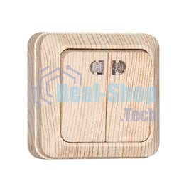 Выключатель 2-кл. ОП Олимп 10А с индик. сосна UNIVersal 5560841