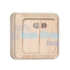 Выключатель 2-кл. ОП Олимп 10А с индик. сосна UNIVersal 5560841