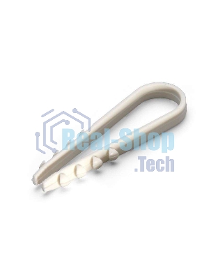 Дюбель-хомут Fortisflex ДХ 5-10 для круглого кабеля нейлон белый (уп. 100 шт)