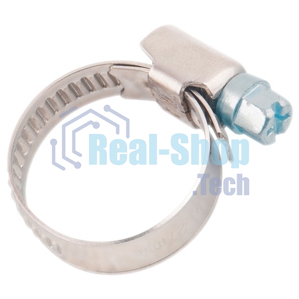 Хомуты металлические Сибртех стандартное болтовое крепление 25-40 мм, ширина 9 мм, 50 шт. 47560