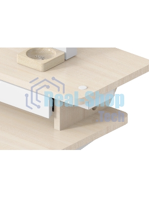 Стол для компьютера Cactus CS-EDL-DWT столешница ДСП светлый дуб каркас белый 120x71x60см