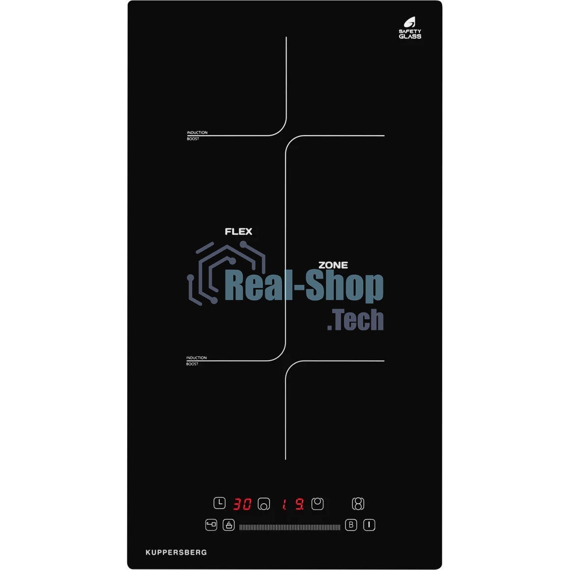 Индукционная варочная панель ICS 311 Индукционная, домино, коллекция High-Tech, 30 см, прямые края, 9 уровней мощности, инвертер, бустер, блокировка управления, Stop and Go, таймер, автоматическое отключение, электронное сенсорное/слайдерное управление, F
