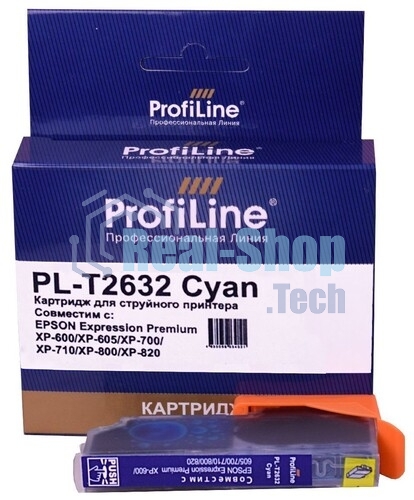 Картридж струйный ProfiLine PL-T2632 для принтеров Epson Expression Premium XP-600/XP-605/XP-700/XP-710/XP-800/XP-820 с чернилами Cyan