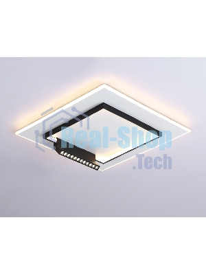 Светильник Ambrella light FL51455/1+1 WH/BK белый/черный 72W 3000K-6400K+4200K 500*500*80 (ПДУ РАДИО 2.4G)
