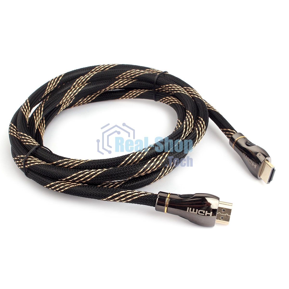 Кабель Cablexpert HDMI CCP-HDMI8К-2.5M, 19M/19M, v2.1, 8К, медь, позол.разъемы, экран, оплетка, 2.5м, черный, пакет