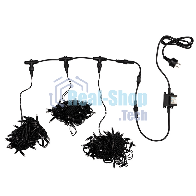 Гирлянда Neon-night LED ClipLight 24V, 3 нити по 10 метров, цвет диодов мульти