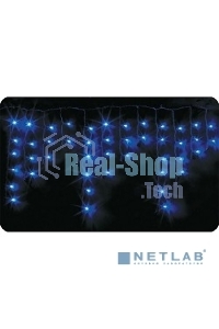 Гирлянда Neon-night Айсикл (бахрома) светодиодный, 2,4х0,6м, эффект мерцания, белый провод, 230 В, диоды СИНИЕ, 88 LED