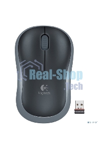 Мышь беспроводная Logitech M185 серый/черный, 1000 dpi, радиоканал, USB, кнопки - 3
