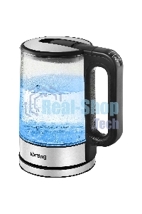 Электрический чайник Korting, объем 1.7 л, материал: стекло, механическое управление, фильтр от накипи, 5 температурных режимов, автоотключение, поддержание температуры