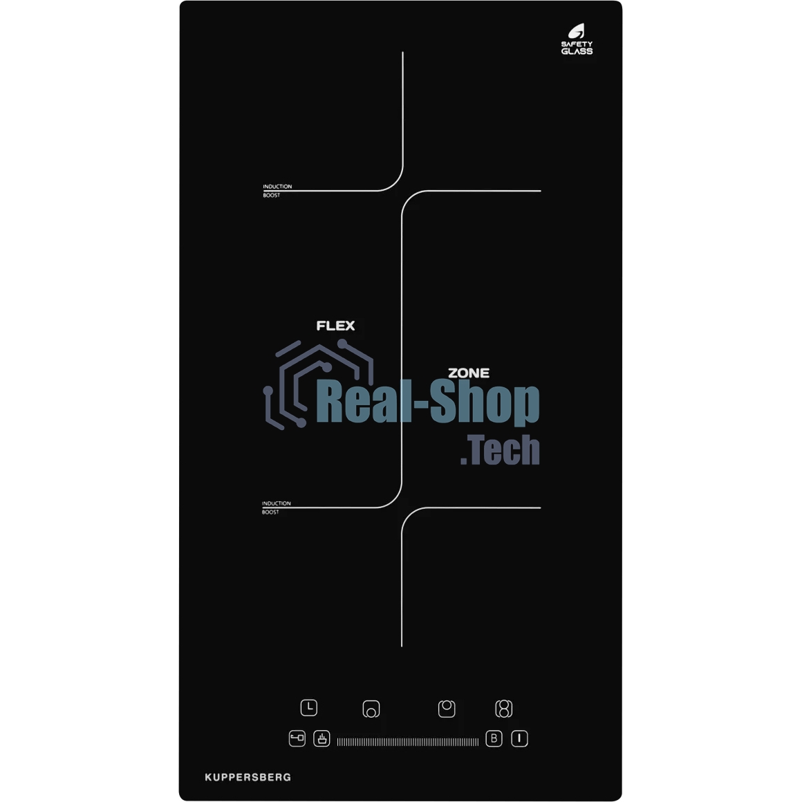 Индукционная варочная панель ICS 311 Индукционная, домино, коллекция High-Tech, 30 см, прямые края, 9 уровней мощности, инвертер, бустер, блокировка управления, Stop and Go, таймер, автоматическое отключение, электронное сенсорное/слайдерное управление, F