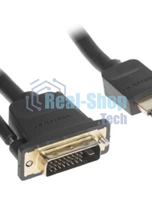 Кабель Vention HDMI 19M/DVI-D Dual link 25M - 5 м
