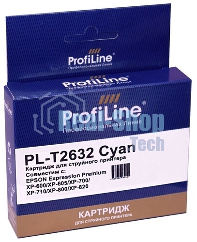 Картридж струйный ProfiLine PL-T2632 для принтеров Epson Expression Premium XP-600/XP-605/XP-700/XP-710/XP-800/XP-820 с чернилами Cyan
