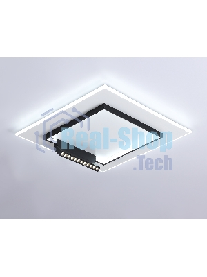 Светильник Ambrella light FL51455/1+1 WH/BK белый/черный 72W 3000K-6400K+4200K 500*500*80 (ПДУ РАДИО 2.4G)