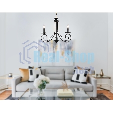 Светильник Ambrella light TR9606/3 BK черный E14/3 max 40W D560*650
