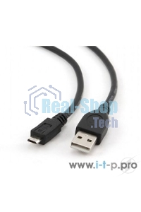 Кабель Gembird/Cablexpert CCP-mUSB2-AMBM-0.5MКабель USB 2.0 Pro, AM/microBM 5P, 0.5м, экран, черный, пакет