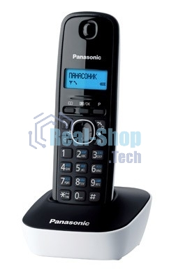 Телефон беспроводной (DECT) Panasonic KX-TG1611RUW (белый) АОН, Caller ID,12 мелодий звонка,подсветка дисплея,поиск трубки