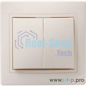 Выключатель 2-кл 10А КВАРТА (кремовый)