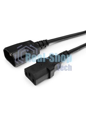 Кабель питания сист.блок-монитор Cablexpert PC-189-1-5M, 5м, C13-C14, 3x1кв.мм., черный, с заземлением