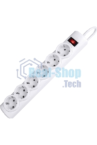 Сетевой фильтр Defender DFS 151 1,8 м, белый, 6 розеток