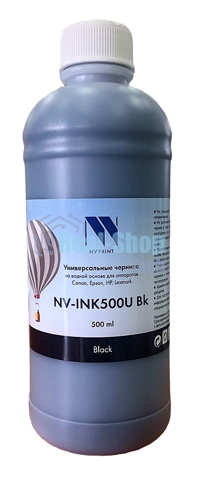 Чернила NVPrint NV-INK500U черный универсальные на водной основе для аппаратов Сanon/Epson/НР/Lexmark (500 мл) (Китай)