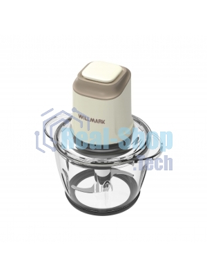 Измельчитель Willmark WMC-5288 (400Вт., стекл. чаша 1,2л., двойн. лезвия., рез. основание) (Кремовый