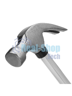 Молоток-гвоздодер Sparta 450 г, круглый боек, металлическая трубчатая обрезиненная рукоятка