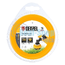 Леска для триммера Denzel круглая 2 мм х 15 м, блистер FLEX CORD