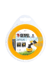 Леска для триммера Denzel круглая 2 мм х 15 м, блистер FLEX CORD