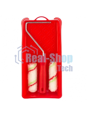 Малярный набор Сибртех для работ с эмалями: кювета 150 мм х 290 мм и мини-валик 110 мм