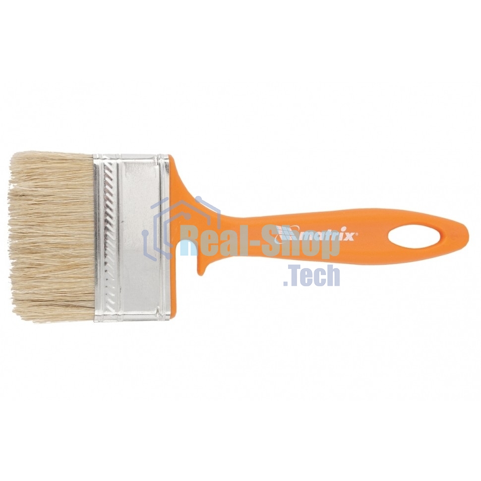 Кисть флейцевая Matrix для фасадных работ, 70х12 мм, натуральная щетина, пластиковая рукоятка