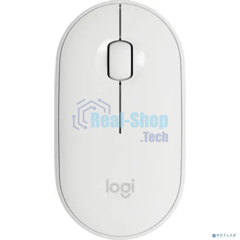 Мышь беспроводная Logitech Pebble M350 белый, 1000 dpi, радиоканал, Bluetooth, USB, кнопки - 3