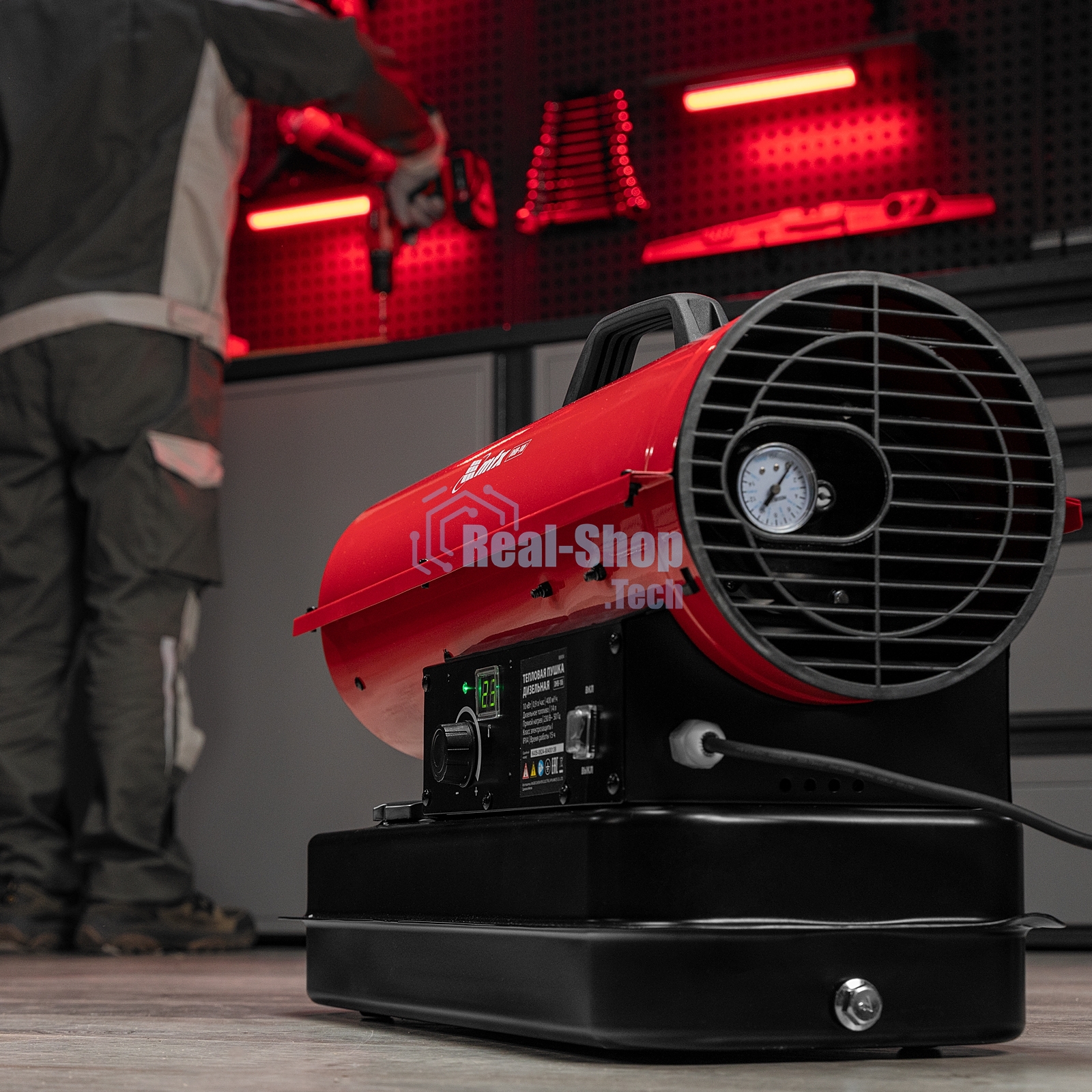 Дизельная тепловая пушка MTX DHB-10i, 10 кВт, 400 м3/ч, прямой нагрев, термостат