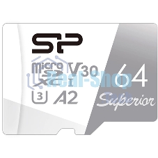 Флеш карта microSD 64Gb Silicon Power Superior Pro A2 microSDXC Class 10 UHS-I U3 Colorful 100/80 Mb/s