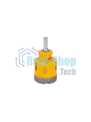 Коронка алмазная профессиональная по керамограниту и железобетону Kranz М14, вакуумное спекание, 50 мм, для УШМ