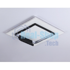 Светильник Ambrella light FL51455/1+1 WH/BK белый/черный 72W 3000K-6400K+4200K 500*500*80 (ПДУ РАДИО 2.4G)